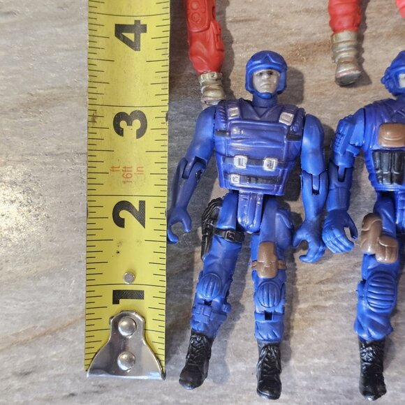 Red Fireman Fire Fighter SWAT Police Action Figures Rescue Posable 3.5" - Picture 11 of 11